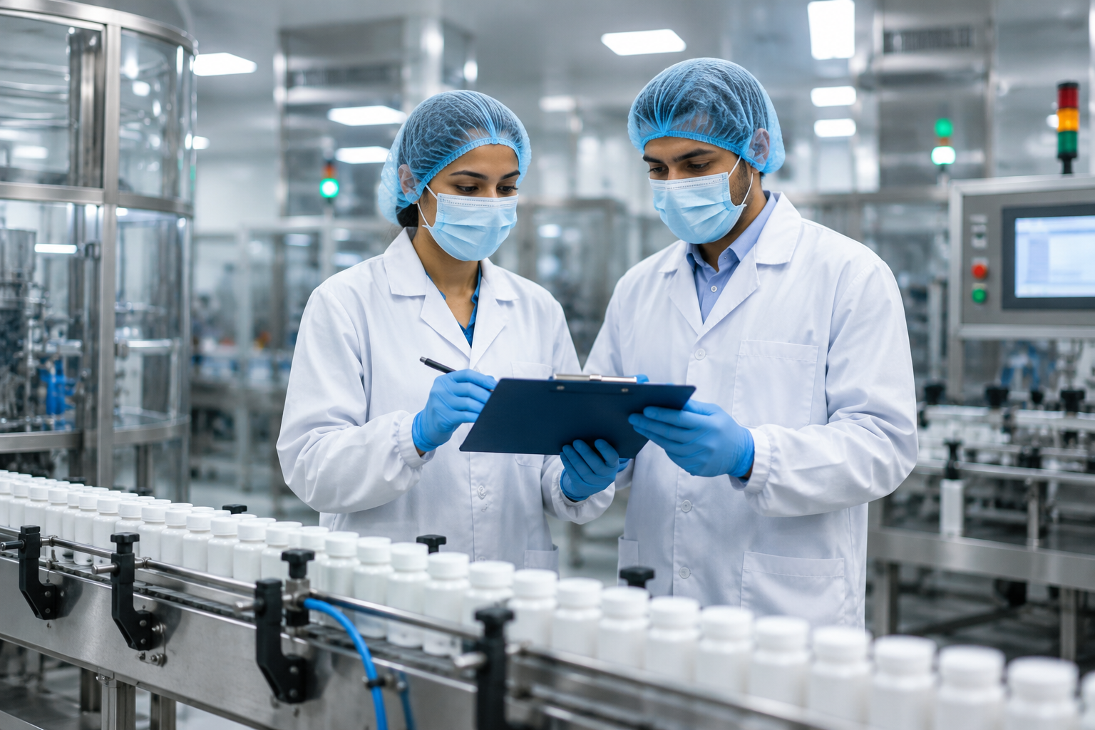 Quality review at pharma facility